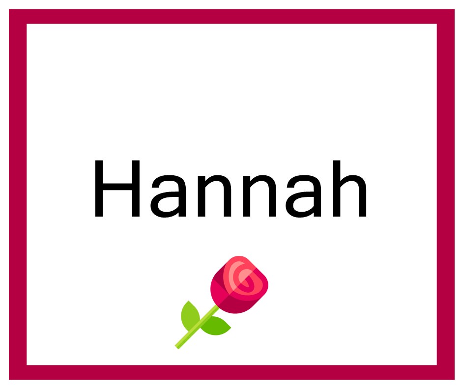 Combinaciones de Nombres Hannah - Niña
