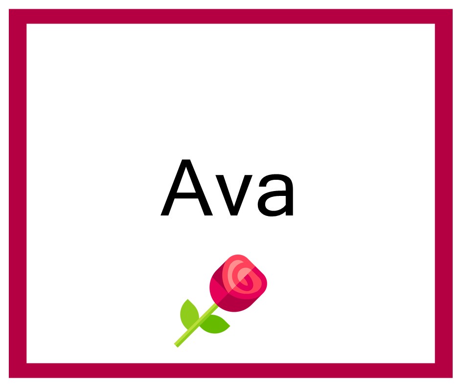 Combinaciones de Nombres Ava - Niña