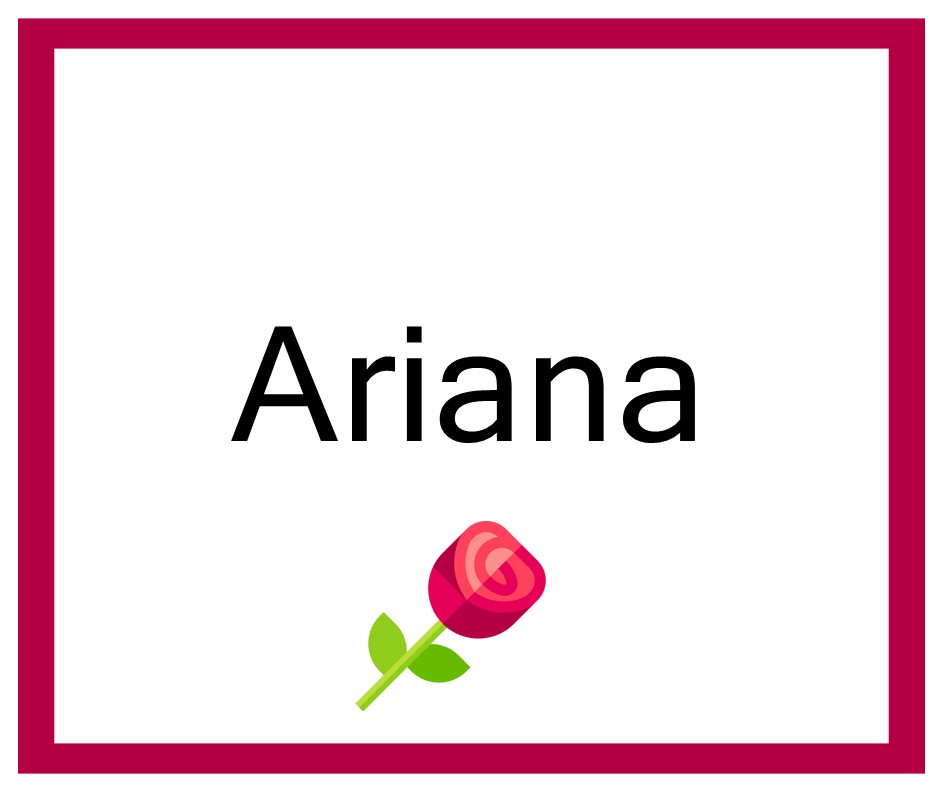 Combinaciones de Nombres Ariana - Niña