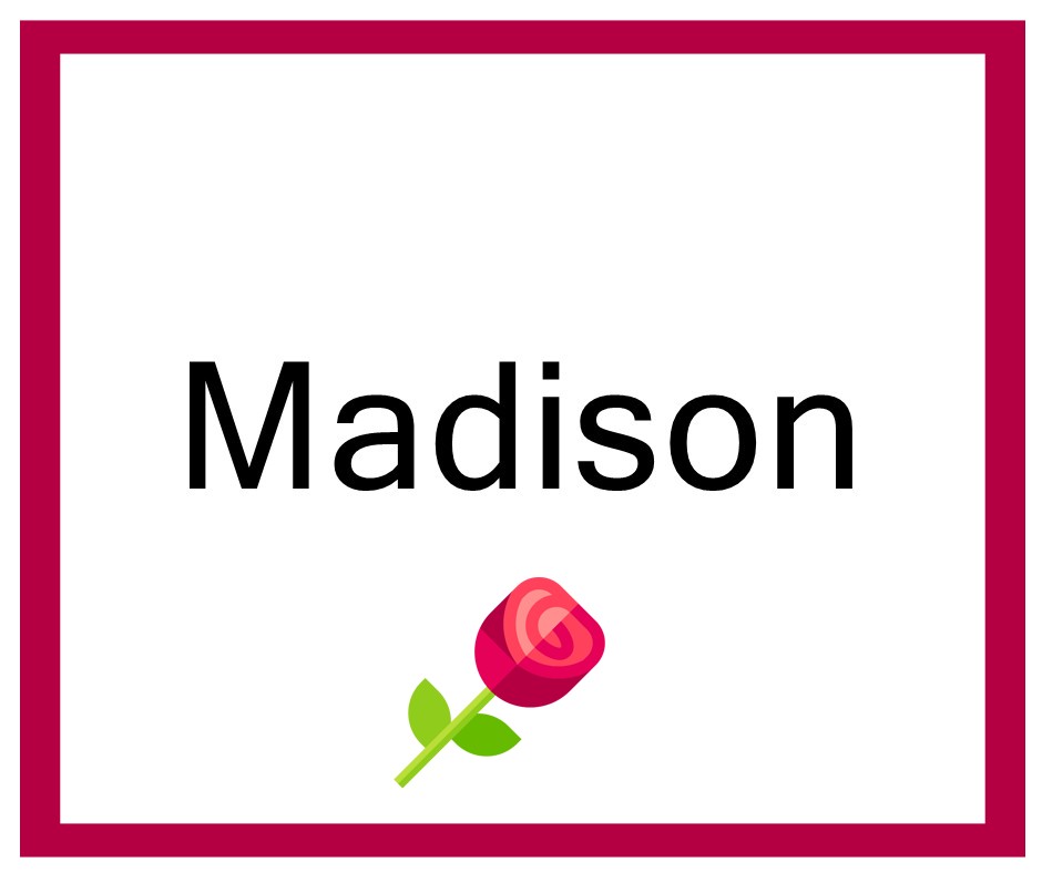 Combinaciones de Nombres Madison - Niña