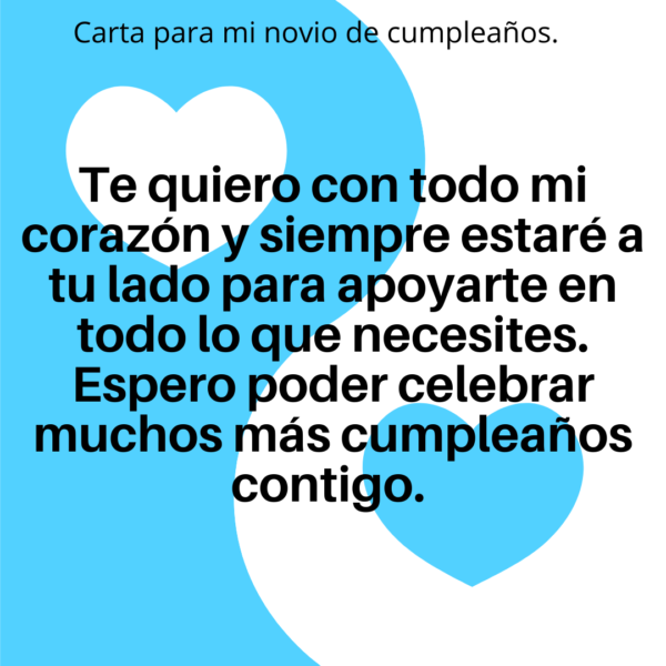 Carta para mi novio de cumpleaños.  Puras Letras